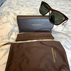 New Oliver Peoples 0OV5449SU Lynes Sun 1724P1 Tuscany Tortoise Brown/G-15 Polar